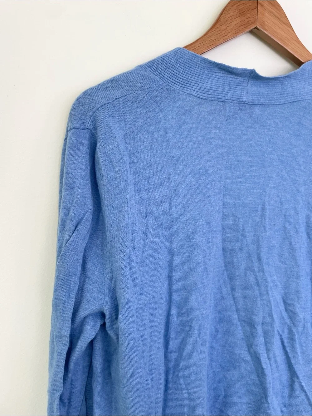 Old Navy Open Cardigan Sweater Light Blue L Large Lightweight Flowy Cotton Blend